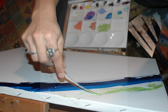 working in oils